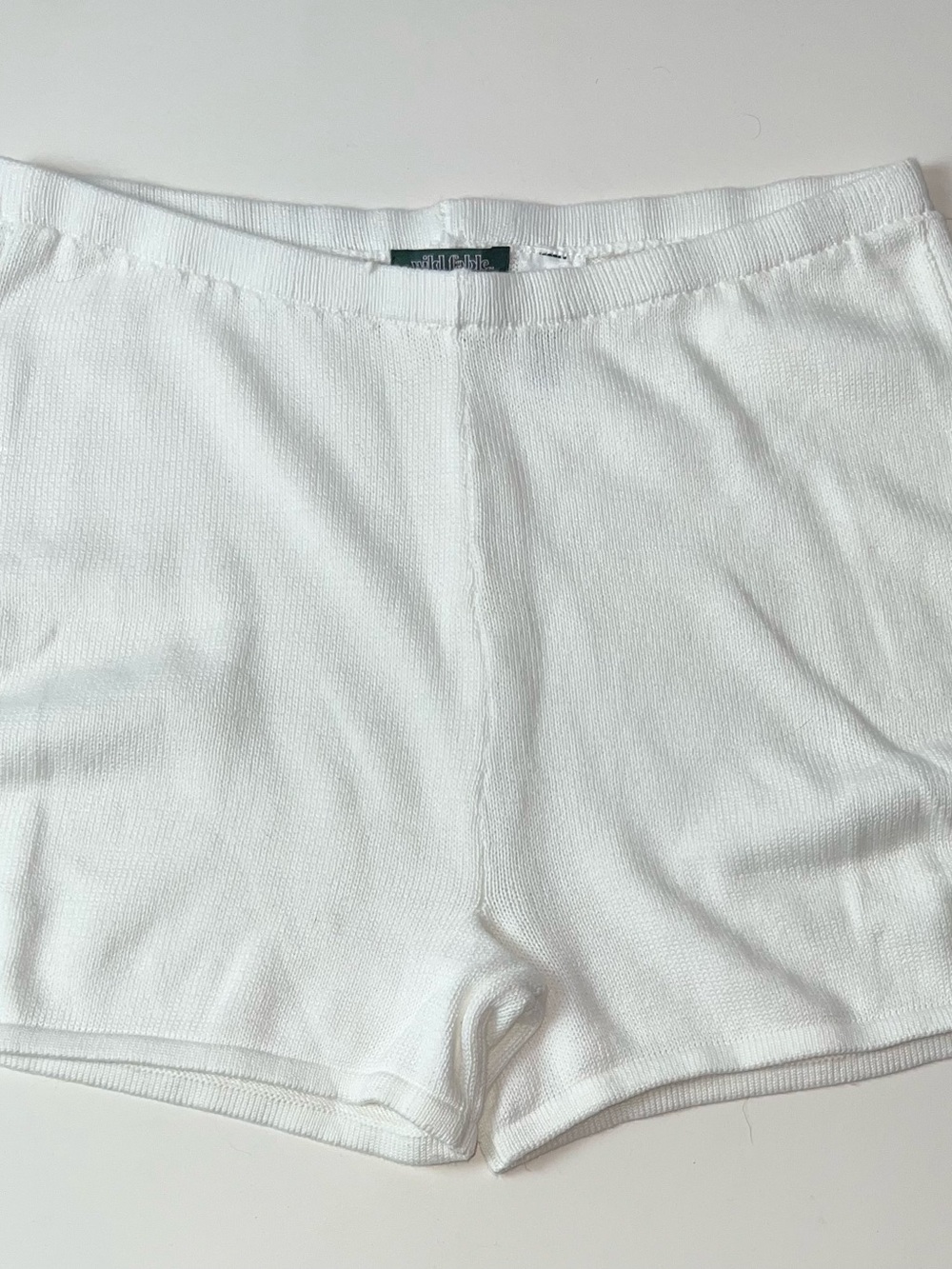 wild fable White Ribbed Knit Shorts NWT